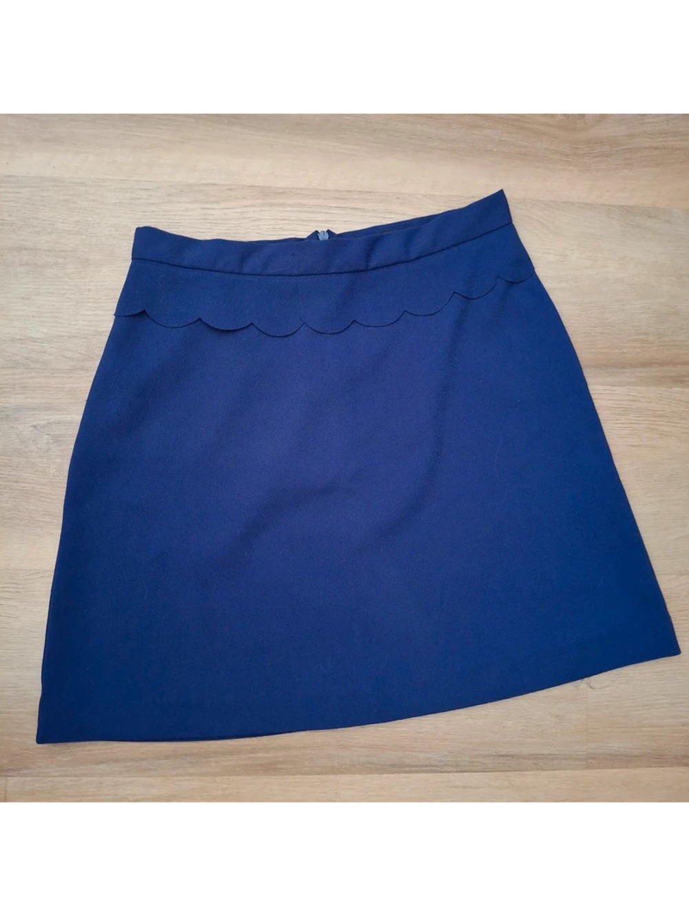 Banana Republic Purple Scalloped Trim Waist A-Line Mini Skirt Womens Size 4